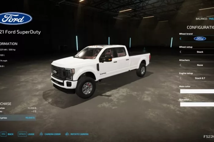 2021 Ford SuperDuty v1.0 Mod for Farming Simulator 22