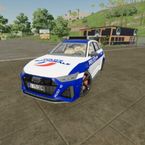 Audi RS6 Police V1.1 Mod for Farming Simulator 22
