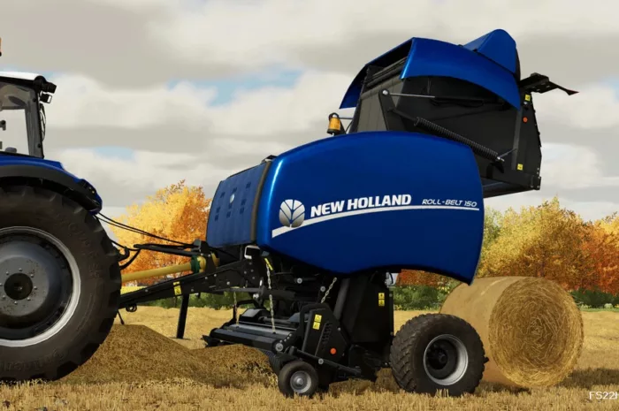 NEW HOLLAND ROLL-BELT 150 V1.0 Mod for Farming Simulator 22