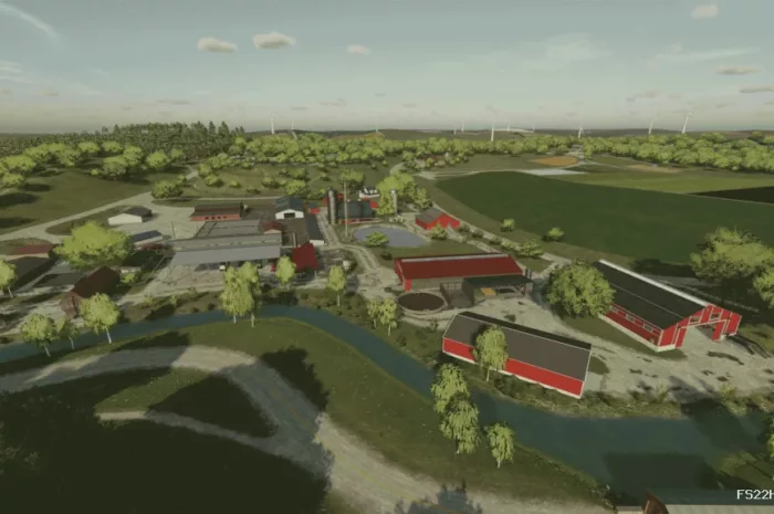 THE RED FARM ON ELMCREEK V3.0 (ONLY BASE MAP) Mod for Farming Simulator 22